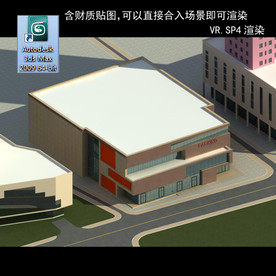 写字楼 现代办公楼 建筑模型图