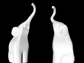 C4D大象摆件模型