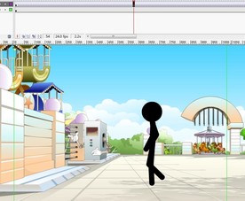 黑火柴人经过院子6秒