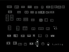 CAD厨房间设备模块