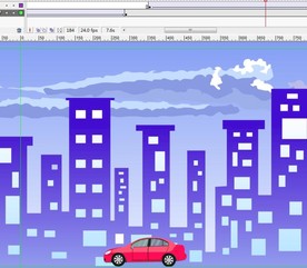 冷色调背景汽车行驶动画11秒
