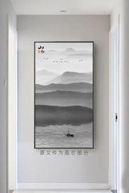 竖版山水画 山水挂画