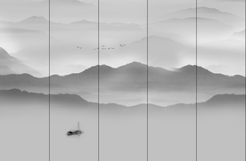 新中式山水画 大型山水画