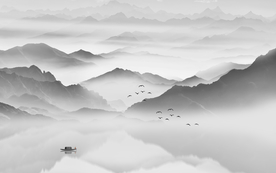 山水壁纸 山水墙画