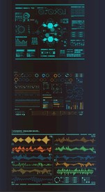科技加载统计波形图折线图大数据