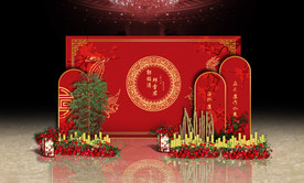 红色中式迎宾区