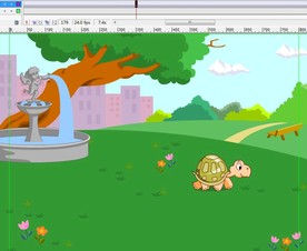 乌龟在公园变迷路了走动10秒