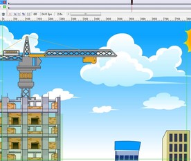 一个工地动画的特写13秒