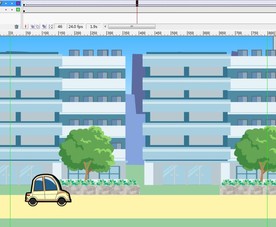 楼盘下面的汽车经过9秒