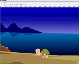 夜幕下行走的乌龟11秒