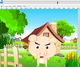 房子前面说话的小猪79秒