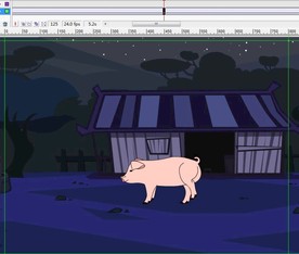 农村夜晚出现一头猪在外面12秒