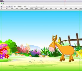 一只小驴在花草阑珊旁走过11秒