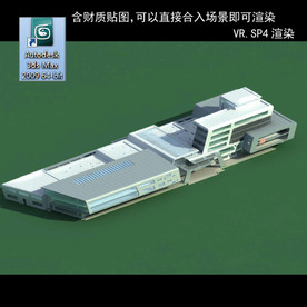 写字楼 现代办公楼 建筑模型图