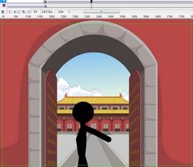 火柴人从城门口出现8秒