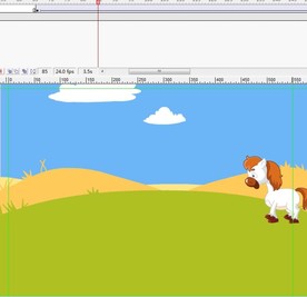 马儿经过草地8秒动画