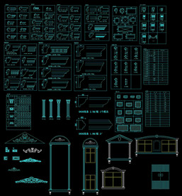 欧式CAD构件