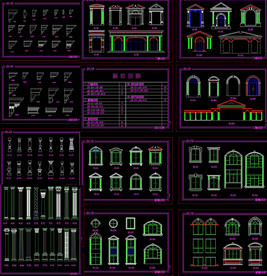欧式构件cad大样图