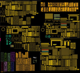 现代新中式风格花格CAD图纸