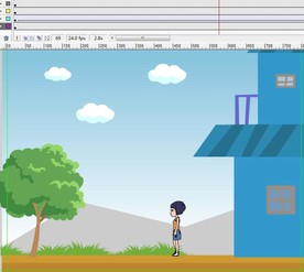 女子从房子里面走出来10秒