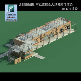写字楼 现代办公楼 建筑模型图
