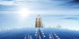 拼搏奋斗冲刺划船背景板