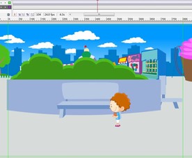 小孩抱篮球经过公园11秒