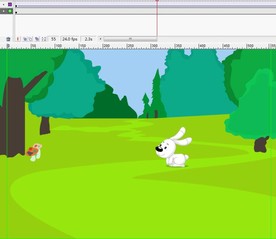 兔子在森林里跳动6秒动画
