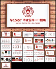 红色课题开题毕业设计论文答辩