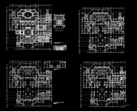 欧式别墅CAD平面图