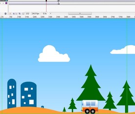 Q版小车在野外行驶而过10秒