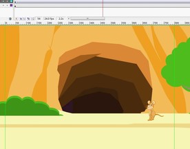 一只动物进入洞穴5秒