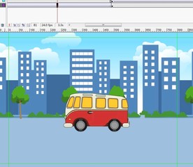 老款车子在道路上行驶8秒