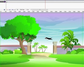 燕子在院子里飞过5秒