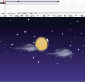 流星飞过夜幕2秒动画