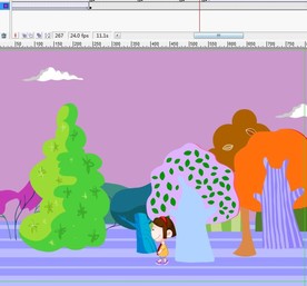 小女孩进入一个奇怪的森林14秒