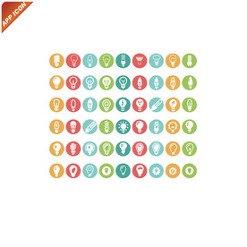 思想灯泡网页APP图标模板