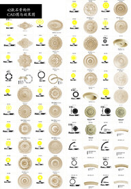 欧式圆形雕花构件图