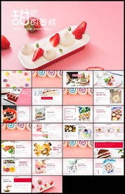 创意精美餐饮蛋糕点心甜点ppt