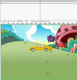 黄色小车在山坡行驶过5秒