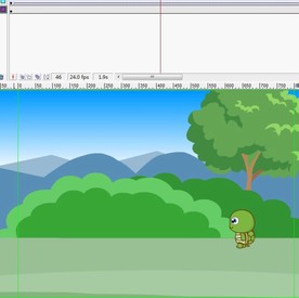 小乌龟在森林里面行走8秒