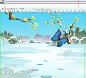 蝴蝶在雪后飞出来5秒动画