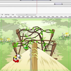 屋顶上掉下去的鸡5秒动画