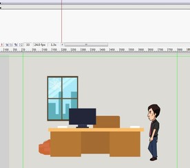 男子在办公室前面走过6秒