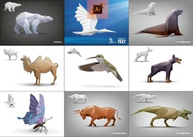 多边形动物创意设计