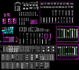 欧式罗马柱子图块