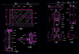 玻璃推拉门CAD图纸