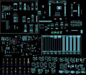 欧式柱子CAD图块