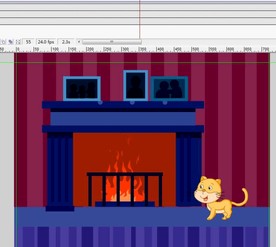 小猫经过温暖的火炉9秒