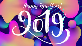 炫彩商业扭曲几何图形海报背景